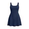 thumbnail image 6 of IWRICH Women's Athletic Dress with Built-In Shorts Workout Tennis Golf Active Wear U Neck A-Line Dresses BU1 S, 6 of 8