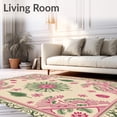 thumbnail image 2 of ODIKA 3'x5' Machine Washable Non-Slip Area Rug, Classic Jolly Lavatory Package Timeless Woodland Theme High Traffic Rug with Pad, Beige, 653172, 2 of 8