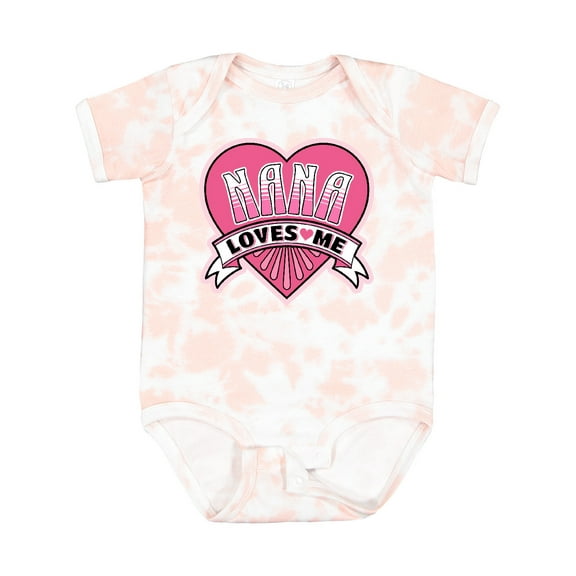 Inktastic Nana Loves Me for Girl Granddaughter Heart Girls Baby Bodysuit