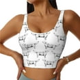 thumbnail image 2 of Haiem Labrador Retriever Dog Pattern Womens Sports Bra - U Neck Padded Low Impact Yoga Bra Workout Crop Top Gym Moisture-Wicking Workout Vest -XX-Large, 2 of 9
