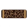 thumbnail image 6 of Indoor Non Slip Carpet Stair Treads 8.5"x26" Floral Set of 7 in Brown, 6 of 8