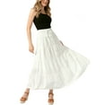 thumbnail image 2 of INSPIRE CHIC Women's Boho Skirts Summer Smocked Elastic Waist Tiered A-Line Beach Maxi Skirt, 2 of 5