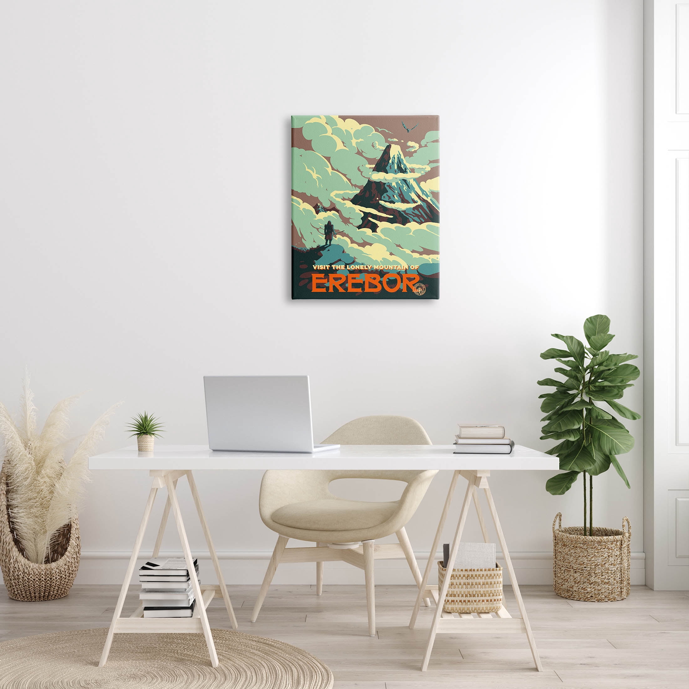 Stupell Industries Fantasy Science Fiction Erebor Mountain Graphic Art Gallery Wrapped Canvas Print Wall Art, Design by Matheus Lopes Castro