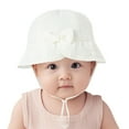 thumbnail image 4 of ZACPNCV Baby Sun Hat Toddler Girls Bucket Beach Hat Wide Brim UPF 50+ Adjuatable Travel Beach White Free Size, 4 of 5