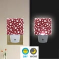 thumbnail image 2 of Yayeee LED Plug in Night Light for The Home with Auto Dusk to Dawn Light Sensors, 2 Pack, Red Cartoon Paws Pattern, 2 of 6