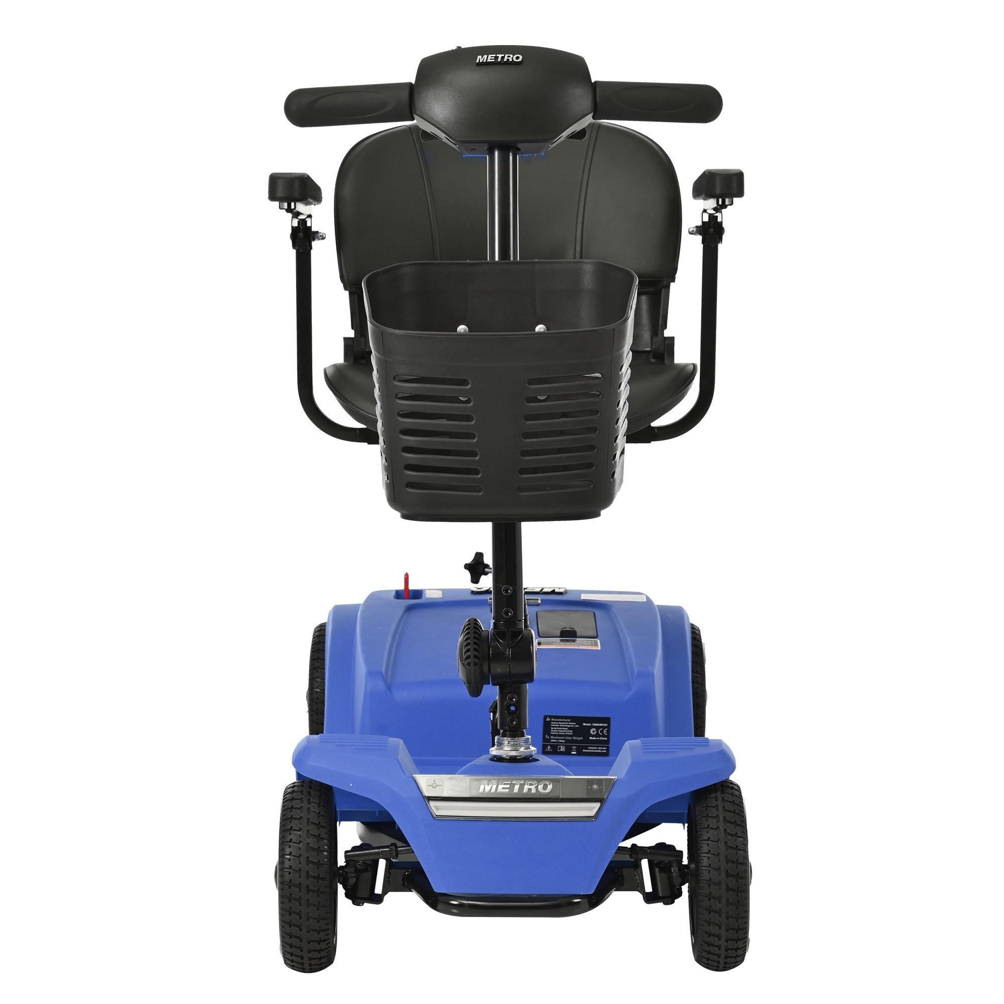 LEGAHOME Compact Mobility Scooter, Electric Powered 4 Wheels Scooter for Seniors, Lightweight Folding Motorized Scooters with LED Headlight, Heavy Duty Elderly Mobility Scooter, Holds 330lb, Blue