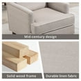 thumbnail image 4 of Mid Century Upholstered Accent Chair with Wood Legs, Grey Vintage Armchair with Nailhead Trim and High Back, Single Sofa for Bedroom/Office/Reading Spaces, 4 of 7