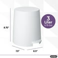 thumbnail image 2 of Superio  Mini 3 L Step-on Trash Can - N/A White, 2 of 9