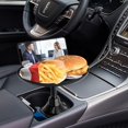 thumbnail image 2 of Car Cup Holder Tray, Car Tray Table For Dining With Cell Phone Slot, Auto Car Tablet Universal Swivel Tray Vehicle Food Tray, 2 of 5