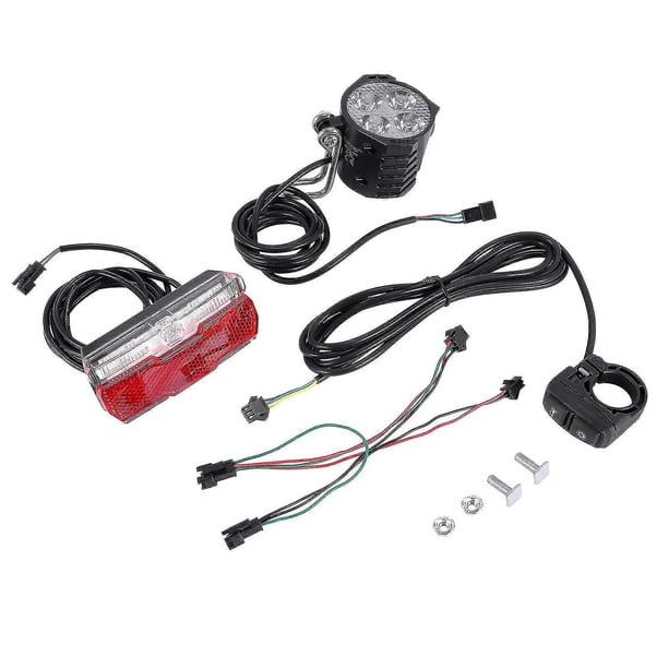 Electric bike front and rear light set input 36v 48v 60v built in speaker electric bike front and rear light