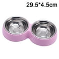 thumbnail image 2 of Cuenco doble de acero inoxidable para mascotas de color caramelo Laklulu, cuenco para perros y gatos, cuenco de plástico para mascotas, 2 of 5