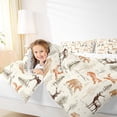 thumbnail image 4 of Feelyou Bear Fox Deer Bedding Comforter Set for Kids, Jungle Wildlife Twin Comforter Sets, Western Pine Tree Reversible Bedding Set, Ultra Soft Bedroom Decor, 2-Piece, 4 of 8
