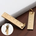 thumbnail image 4 of 6cm Small Copper Ruler Keychain Measuring Tool Festival Birthday Present Stationery Teacher Prize Party, 4 of 4