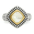 thumbnail image 5 of 14K Two-Tone Gold Ring Band Pearl Yellow M of Sterling Silver with 14k Mother, 5 of 6