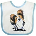thumbnail image 3 of Inktastic Tricolor Papillon Boys or Girls Baby Bib, 3 of 4
