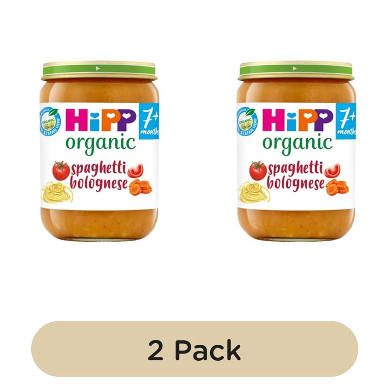HiPP Organic Spaghetti Bolognese Baby Food Jar 7+ Months 190g, British Import (Pack of 2)