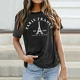 thumbnail image 2 of Puliio France Shirt Women Tower T Shirt Travel In France Tshirts Vacation Tees Tops, 2 of 7