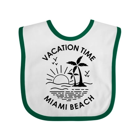 

Inktastic Vacation Time in Miami Beach Gift Baby Boy or Baby Girl Bib