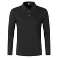 thumbnail image 1 of Blusa y camisa de manga larga con cuello vuelto para hombre, informal, de moda, con botones y bolsillo., 1 of 5