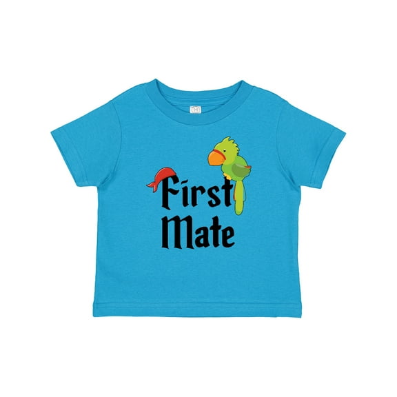 Inktastic First Mate pirate with parrot and bandanna Boys or Girls Baby T-Shirt