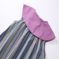 thumbnail image 4 of Glisme Girls Dresses Casual Big Collar Contrast Color Summer Spring Outfit For Toddler Kids Comfortable Stylish Purple Sundress Size 3-4 Years, 4 of 9