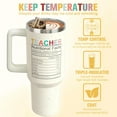 thumbnail image 5 of 40 oz Teacher Tumbler with Handle & Straw - Insulated Stainless Steel Water Bottle, Leakproof Travel Mug - Perfect Teacher Appreciation Week, Thank You Gift, Graduation, Back to School, 5 of 6