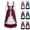 Wine, variant on POIUYTR Renaissance Gothic Maxi Dress for Women Medieval Renfaire Peasant Halloween Costume Ruffle Hem Long Sleeve Dresses X-3XL