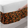 thumbnail image 2 of Autumn Bed Skirt, Seasonal Halloween Pumpkin Fallen Yellow Leaves Printed Illustration, Elastic Bedskirt Dust Ruffle Wrap Around for Bedding Decor, 4 Sizes, Taupe and Burnt Sienna, by Ambesonne, 2 of 2