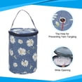 thumbnail image 3 of Uxcell Knitting Bag for Yarn Storage, Small Size Crochet Organizer Strap Case Holder with Pocket, Dark Blue, 3 of 6