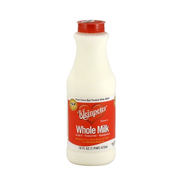 Kleinpeter Whole Milk, 1 Pint