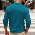 thumbnail image 6 of RongHuan Waffle Shirts for Men Stylish V Neck Textured Tops Classic Fit Long Sleeve Tshirt Solid Color Shirt, 6 of 7