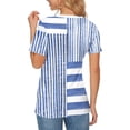 thumbnail image 4 of Homenesgenics Womens Tops Plus Size 4x 5x Loose-Fit Cute Party Shirts Free-Style Printed Round-Neck Short-Sleeve Summer T-Shirts Casual Tee Blue XXXL, 4 of 5