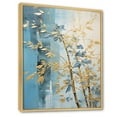 thumbnail image 2 of Designart "Zen Moment With Blue And Gold Bamboo III" Bamboo Floater Framed Wall Art Living Room, 2 of 5