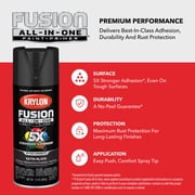 Krylon Fusion All-In-One, Satin, Black, 12 oz.