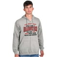 thumbnail image 3 of Grandpa's Had Enough Grandfather Joke Men's Big & Tall Graphic Zip Up Hoodie Brisco Brands 2X, 3 of 5
