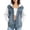 White, variant on Tqcoqu Women's Color Block Hooded Denim Jacket with Multi Pocket,Button Down Long Sleeve Knit Sleeve Loose Casual Jean Trucker Coat For Fall Winter,Black Women's S-XXL