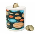 thumbnail image 3 of Galaxy Piggy Bank, Galaxy Space Art Solar System Planets Mars Mercury Uranus Jupiter Venus Print, Ceramic Coin Bank Money Box for Cash Saving, 3.6" X 3.2", Multicolor, by Ambesonne, 3 of 4
