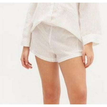 

Lunya Women s Resort Striped Linen Sleep Short White/Pink Small