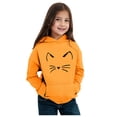 thumbnail image 4 of Gyexs Girls Hoodies,Boys Long Sleeve Cute Cat Graphics Hooded Sweatshirts Orange,Toddler, 4 of 4