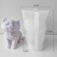 thumbnail image 3 of Sitting Cat Candle Molds 3D Animal Silicone Mold for Candle Making DIY Handmade Soap Aromatherapy Epoxy Resin Mould B, 3 of 4