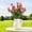 D, variant on HAJAGP Hot Pink Eucalyptus Handheld Bouquet Faux Flower for Spring/Summer Wedding Home Decoration