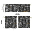 thumbnail image 6 of Kitchen Food Cooking Chef 3-Piece Kitchen Curtains Set Kitchen Curtains Sets with Valance for Windows Rod Pocket Machine Washable Kitchen Decor Decorations (54"x18"+2x27.5"x24"), 6 of 6