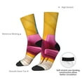thumbnail image 4 of Picia Bright Pink Chair Print Athletic Socks for Men & Women – Cushioned Moisture-Wicking Crew Socks for Sports, Running, and Training, Soft & Breathable Size 5-11, 4 of 6