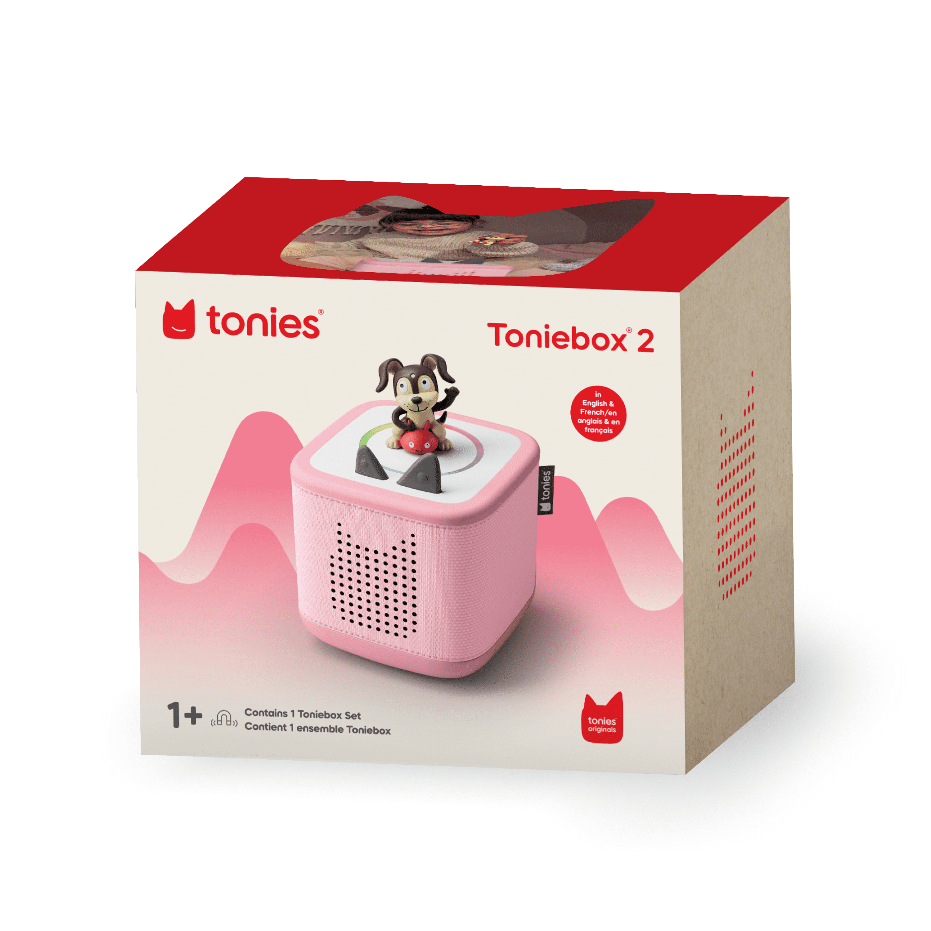 tonies – Mon premier coffret Playtime Puppy pour la Toniebox 2 – Rose nuage (bilingue anglais et français)