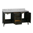 thumbnail image 5 of Parisian 72" Bathroom Vanity with Dark Oak Cabinet and Carrara Marble Top, 5 of 7