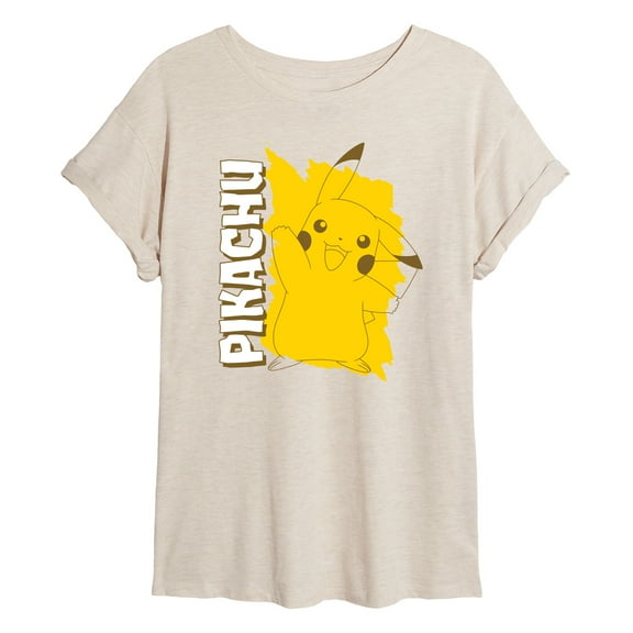 Pokémon - Pikachu Yellow Color Swatch - Juniors Muscle T-Shirt