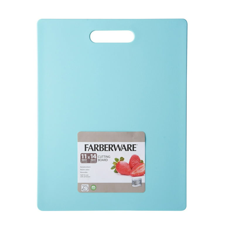 Farberware 11-inch By 14-inch White Poly Cutting Board