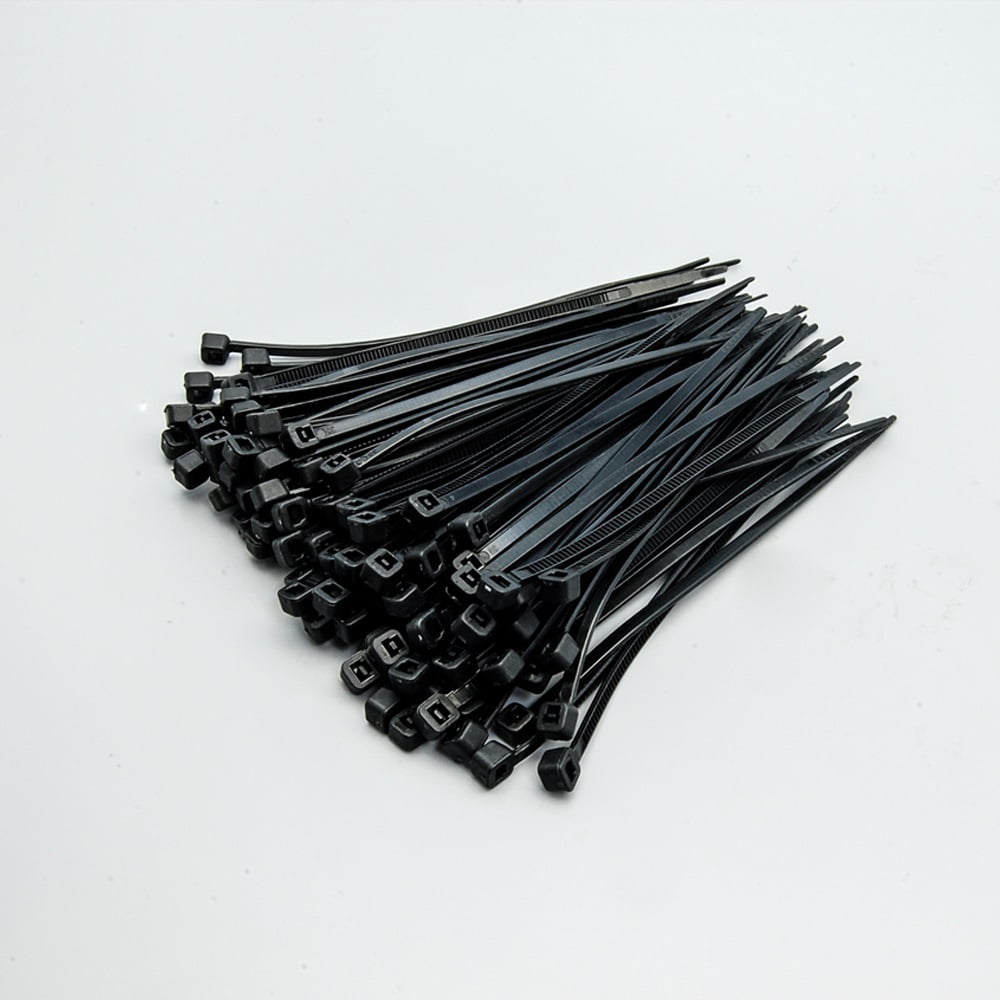8 in 8" 50 lbs Pack of 1000 SP100880 Black Nylon Cable Ties 