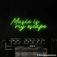 thumbnail image 3 of Glowneon Music Is My Escape Neon Sign, Music Is My Escape Led Sign, Motivation Quotes LED Light, 3 of 5