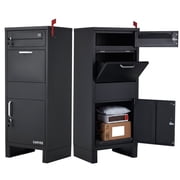 3 Doors Package Delivery Boxes for Outside,Extra Large Parcel Drop Boxes for Outside,Galvanized Steel, Waterproof Mailbox with Lock,Anti-Theft Parcel Drop Boxes for House Outside, Office, Curbside